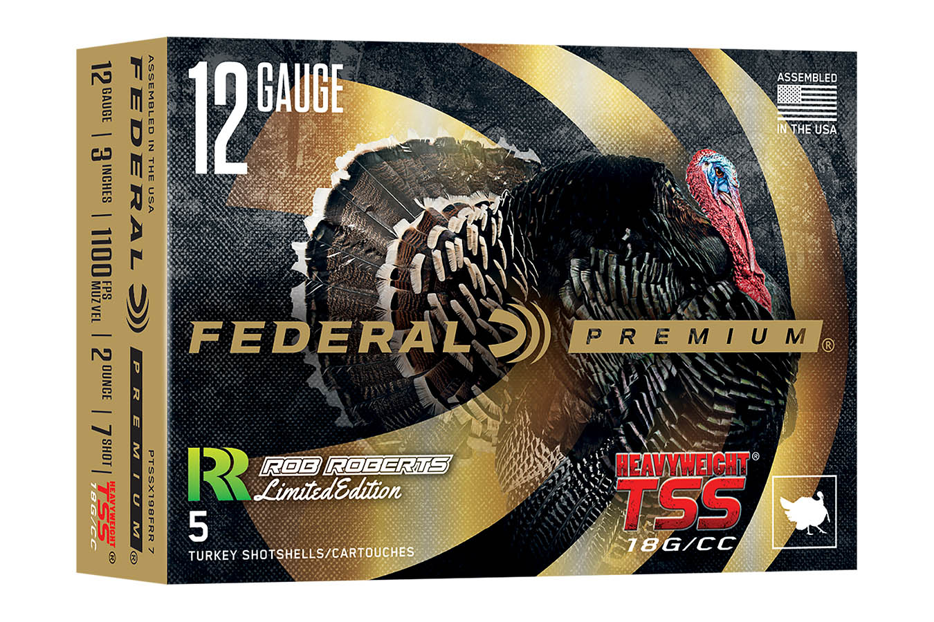 FEDERAL AMMUNITION 12 Gauge 3 Inch 2 oz 7 Shot Rob Roberts Heavyweight TSS 5/Box